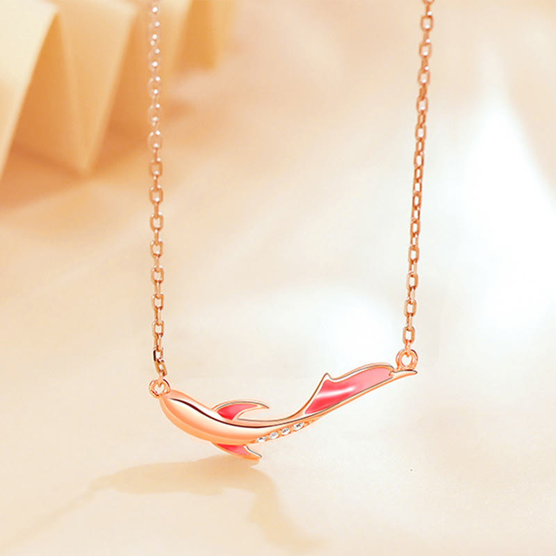 Nimara Ritual 925 Sterling Silver Koi Fish Luck Zircon Prosperity Necklace Pendant