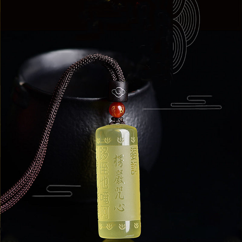 Nimara Ritual Heart Sutra Citrine Happiness Strength Necklace Pendant