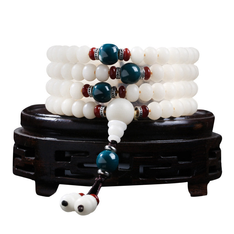 Nimara Ritual Bodhi Seed Bead Lotus Blessing Charm Bracelet