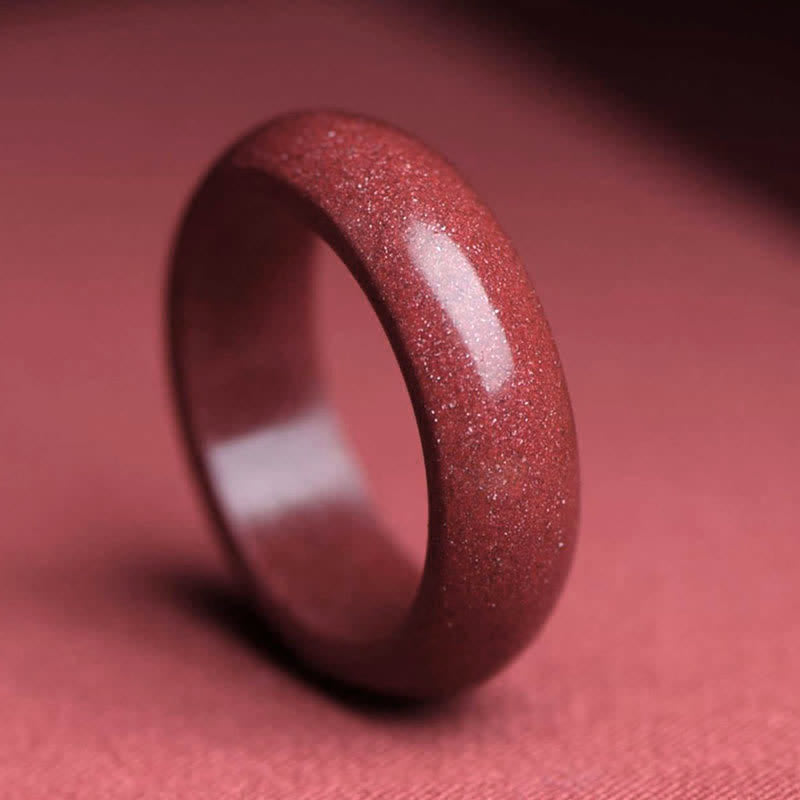 Nimara Ritual Cinnabar Om Mani Padme Hum Auspicious Clouds Blessing Ring
