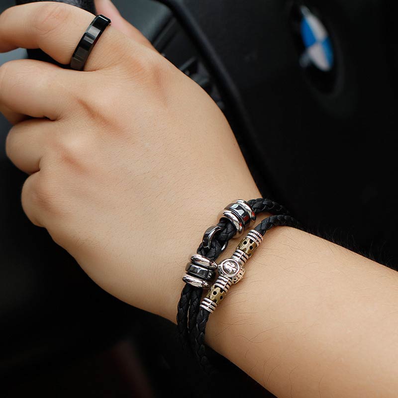 Nimara Ritual 12 Constellations of the Zodiac Hematite Protection Bracelet