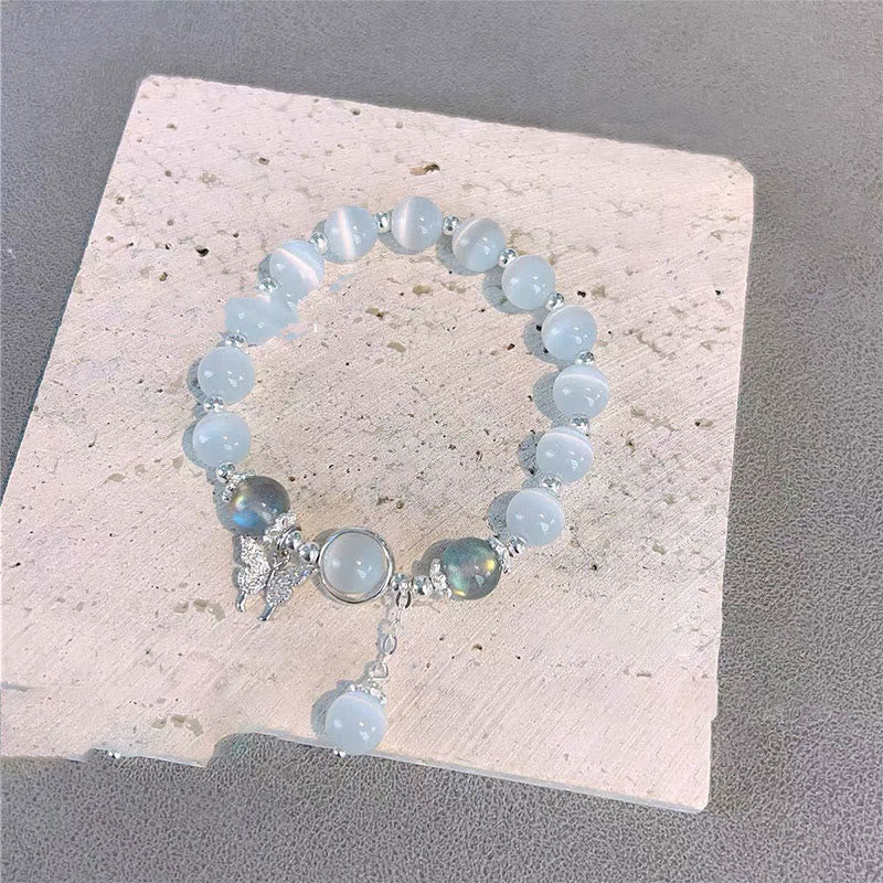 Nimara Ritual Cat's Eye Moonstone Butterfly Star Charm Support Bracelet