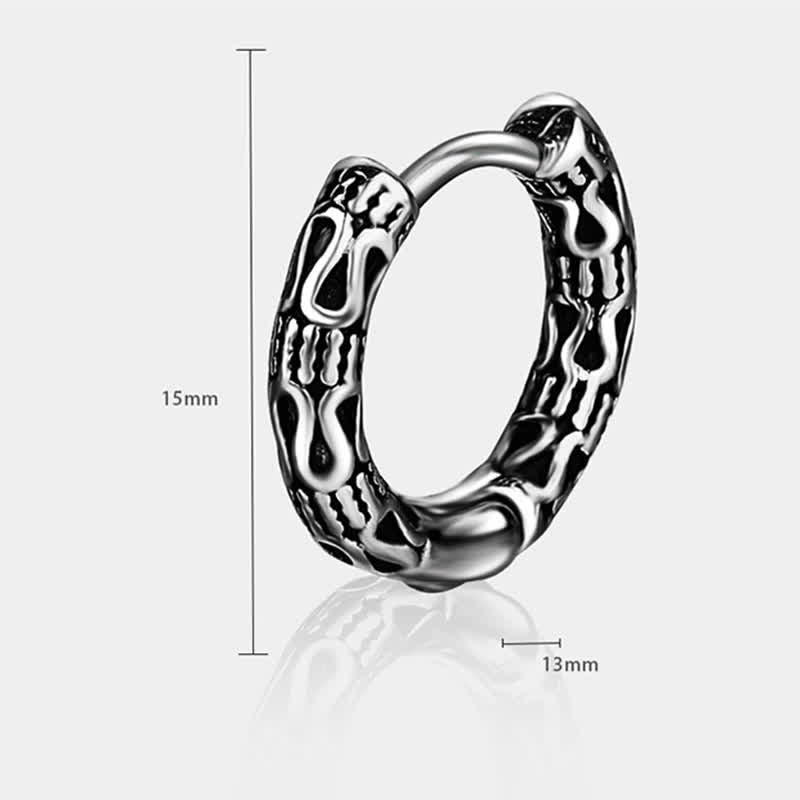 Nimara Ritual Retro Pattern Titanium Steel Balance Earrings