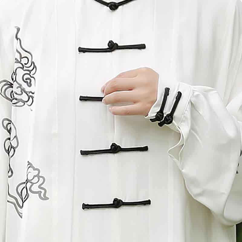 Nimara Ritual Auspicious Clouds Gradient Meditation Prayer Spiritual Zen Tai Chi Qigong Practice Women's Clothing Set