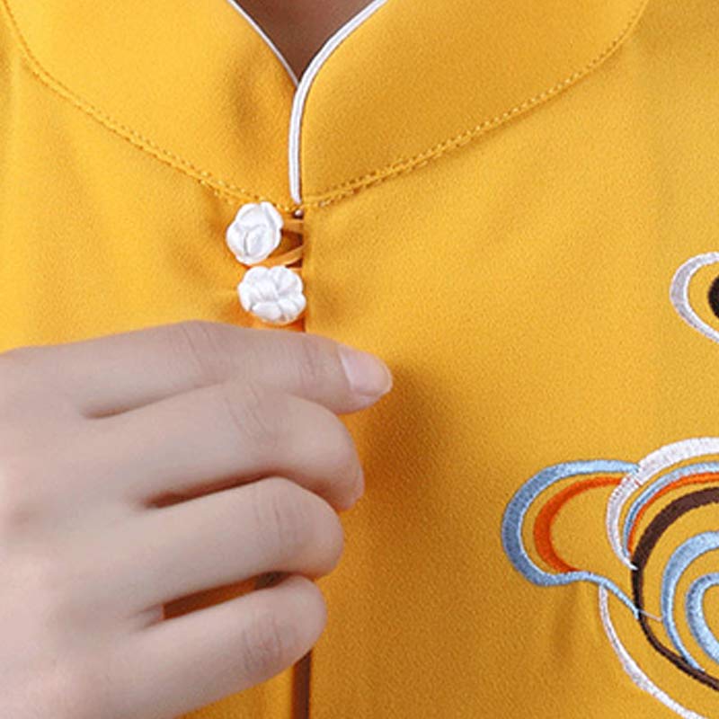 Nimara Ritual Auspicious Clouds Embroidery Meditation Prayer Spiritual Zen Tai Chi Qigong Practice Unisex Clothing Set