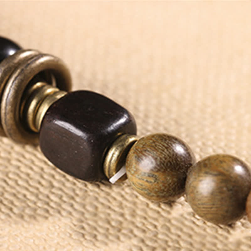 Nimara Ritual Tibetan Green Sandalwood Crystal Soothing Peace Bracelet