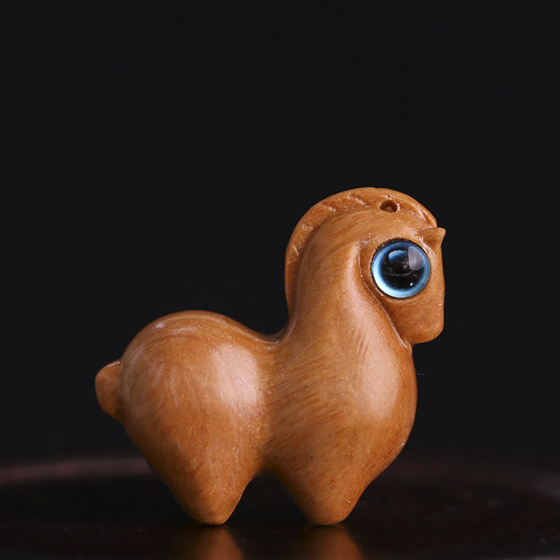 Nimara Ritual Small Leaf Red Sandalwood Green Sandalwood Lucky Mini Horse Protection Decoration