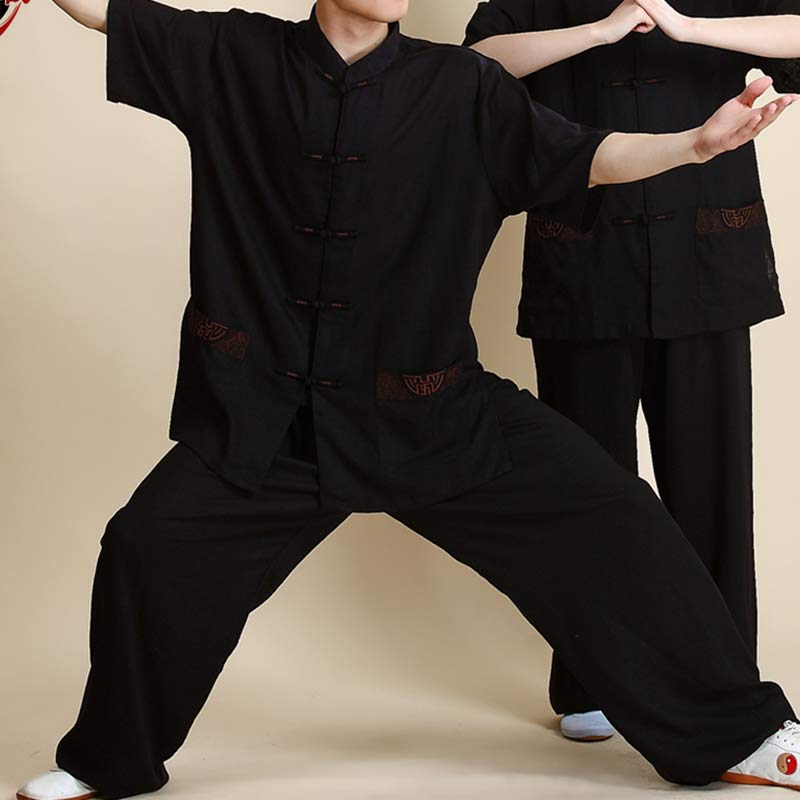 Nimara Ritual Meditation Zen Prayer Spiritual Tai Chi Qigong Practice Unisex Embroidery Clothing Set