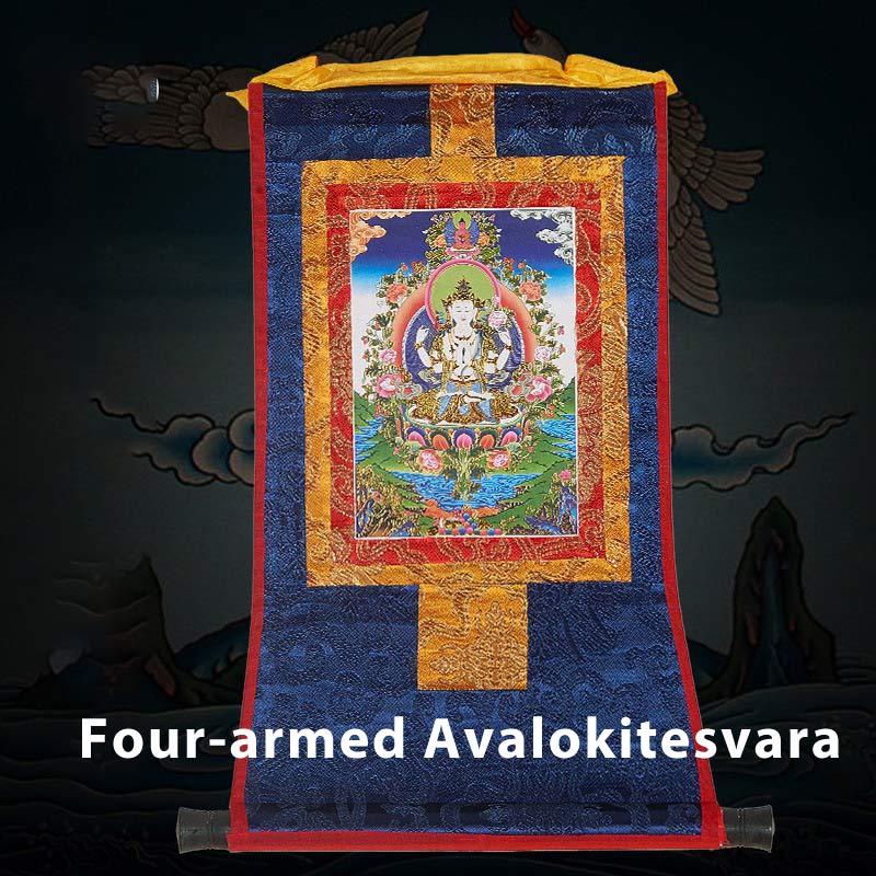 Nimara Ritual Tibetan Framed Thangka Blessing Protection Decoration