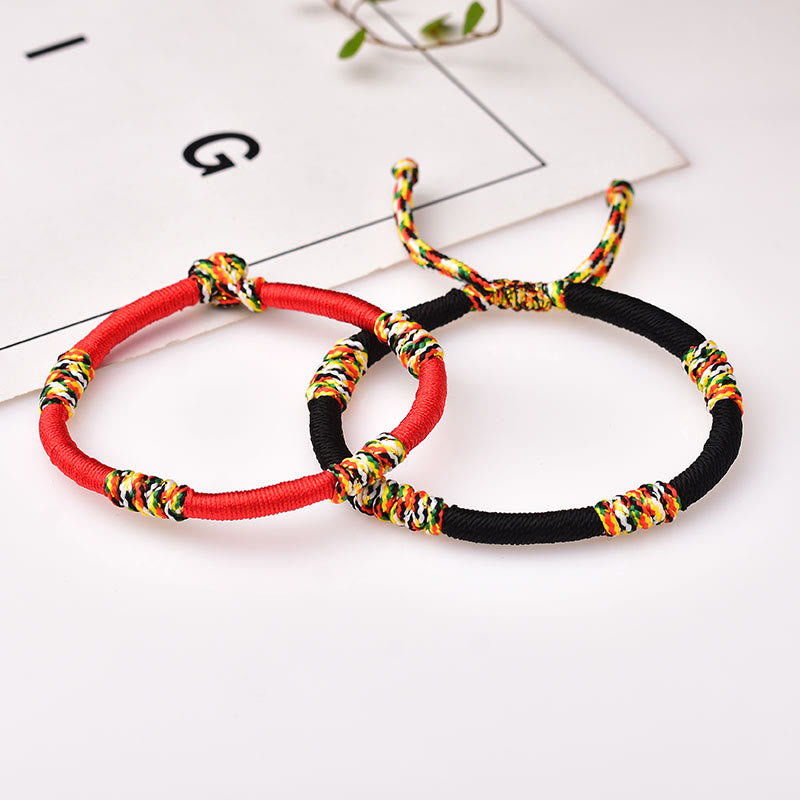 Nimara Ritual Tibetan Handmade Colorful King Kong Knot Lucky Protection Braid String Bracelet