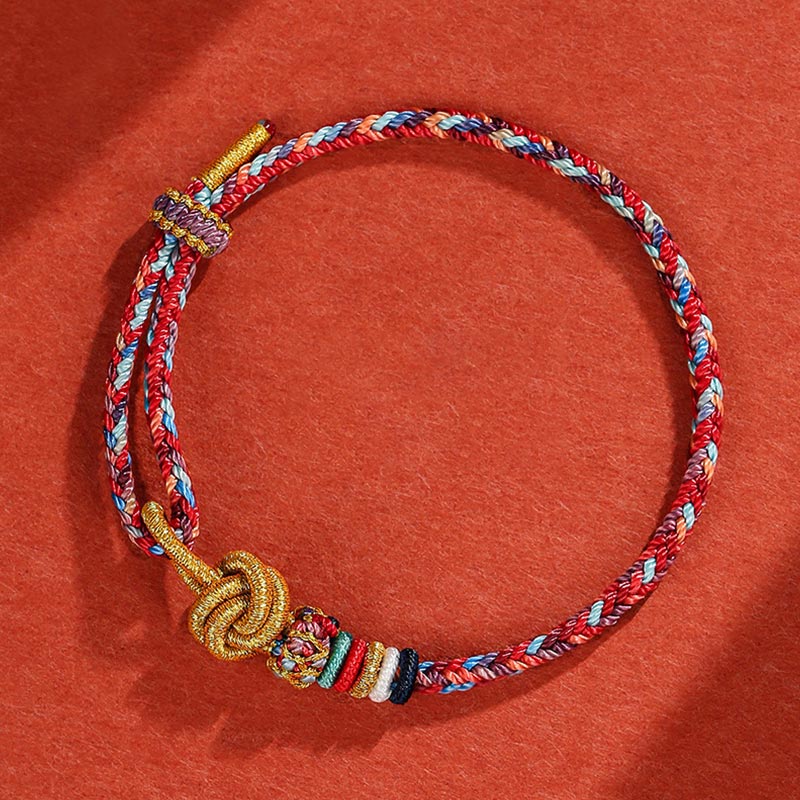Nimara Ritual Handmade Dunhuang Colorful Rope Protection Braid String Bracelet