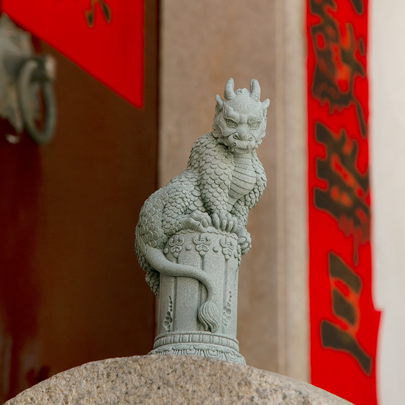 Nimara Ritual Feng Shui Standing Sitting Dragon Success Luck Home Decoration