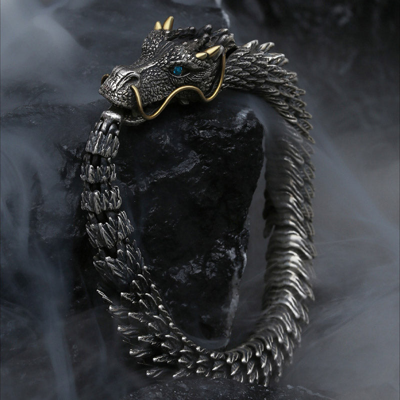 Nimara Ritual Nordic Dragon Handmade Amulet Luck Protection Chain Bracelet