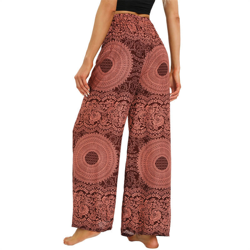 Nimara Ritual Boho Lace-up Wide Leg Pants Women's Yoga Pants