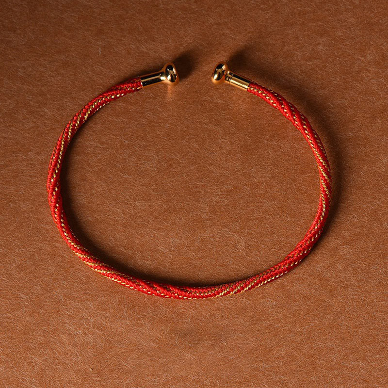 Nimara Ritual Simple Design Handmade Luck Braid String Cuff Bracelet