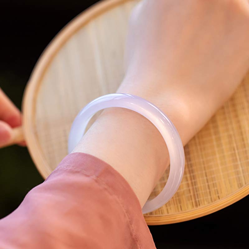 Nimara Ritual Natural Chalcedony Harmony Positive Bracelet Bangle