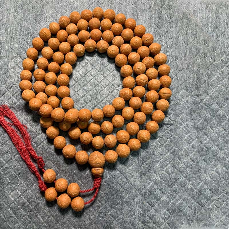 Nimara Ritual 108 Mala Beads Nepal Bodhi Seed Luck Wealth Tassel Bracelet