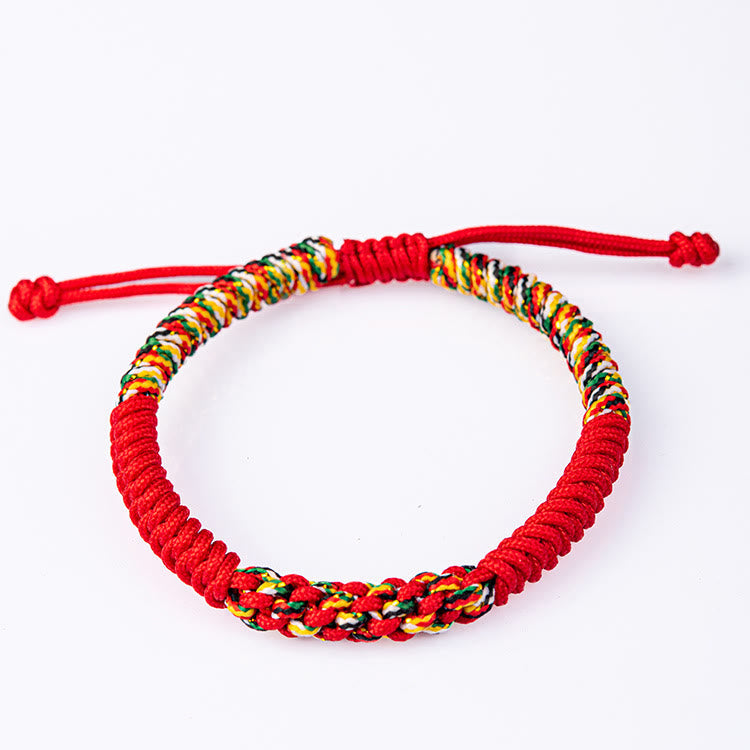 Nimara Ritual Tibetan Handmade Colorful King Kong Knot Luck Braid String Bracelet