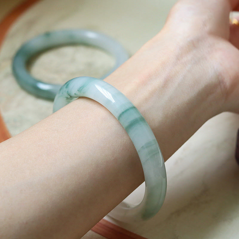 Nimara Ritual Natural Jade Luck Prosperity Bangle Bracelet