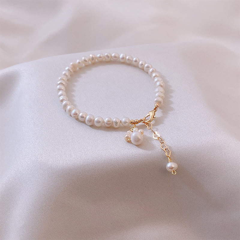 Nimara Ritual Pearl Cat Paw Healing Chain Bracelet