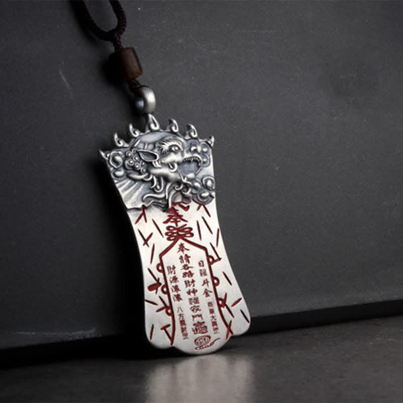 Nimara Ritual FengShui Bagua PiXiu Cinnabar Balance Necklace Pendant
