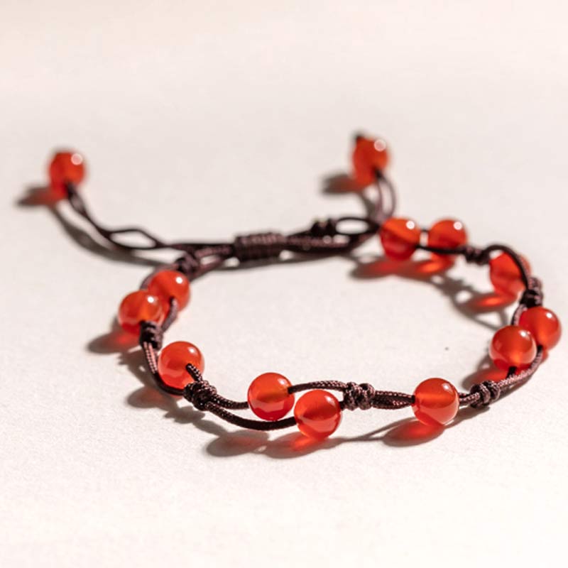Nimara Ritual Red Agate Moss Agate Cinnabar Calm Bracelet