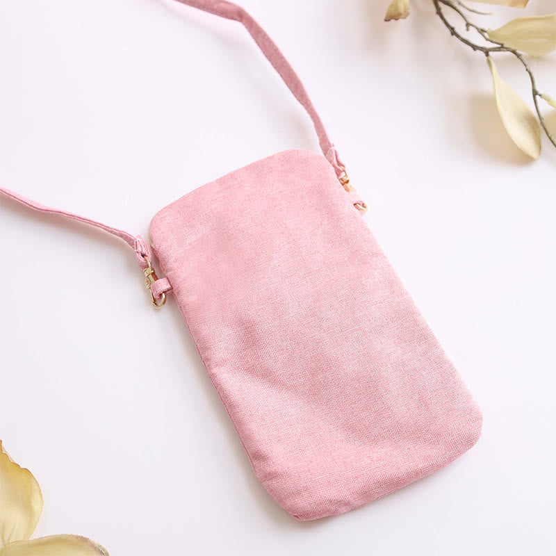 Nimara Ritual Small Embroidered Flowers Crossbody Bag Shoulder Bag Cellphone Bag 11*20cm