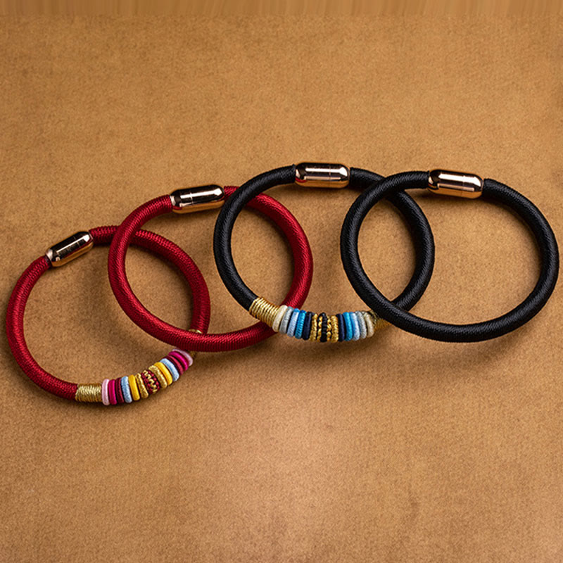 Nimara Ritual Tibetan Handmade King Kong Knot Protection Magnetic Buckle Braided Bracelet