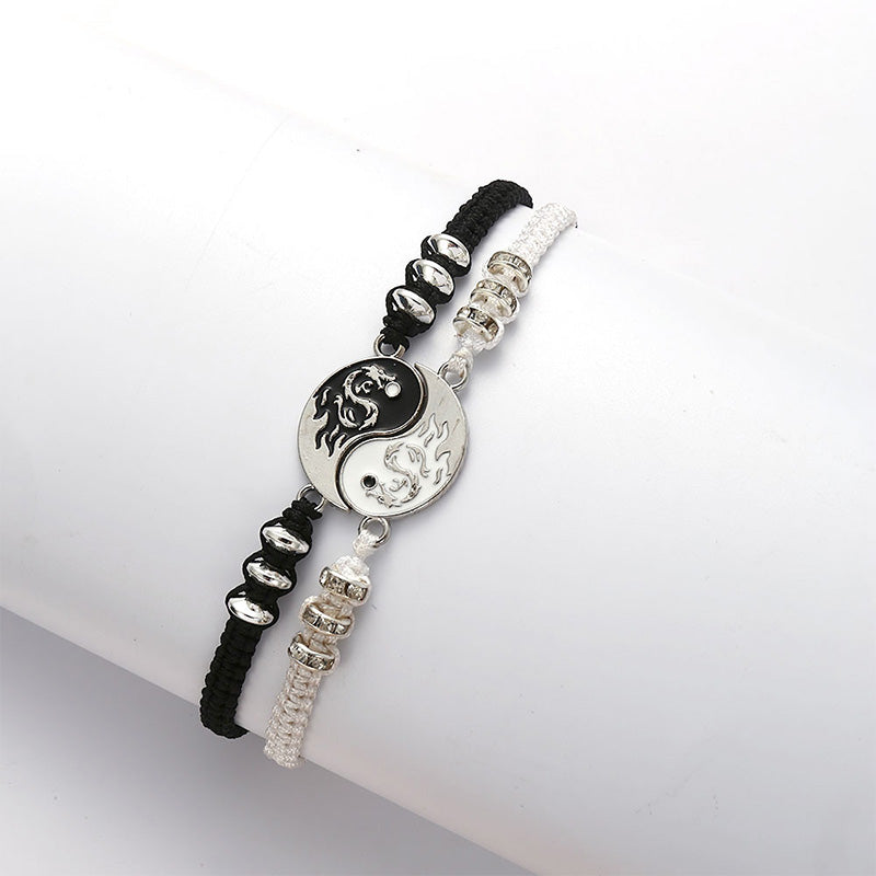 Nimara Ritual 2pcs Yin Yang Dragon Couple Bracelet