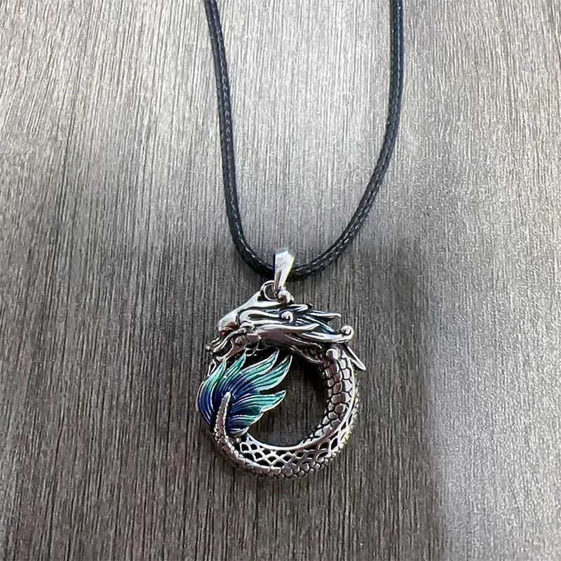 Nimara Ritual Tibetan Copper Dragon Strength Necklace