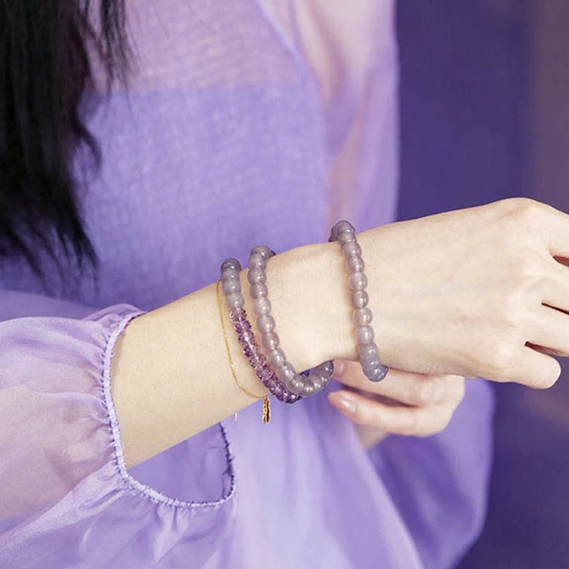 Nimara Ritual Natural Amethyst Crystal Meditation Healing Bracelet