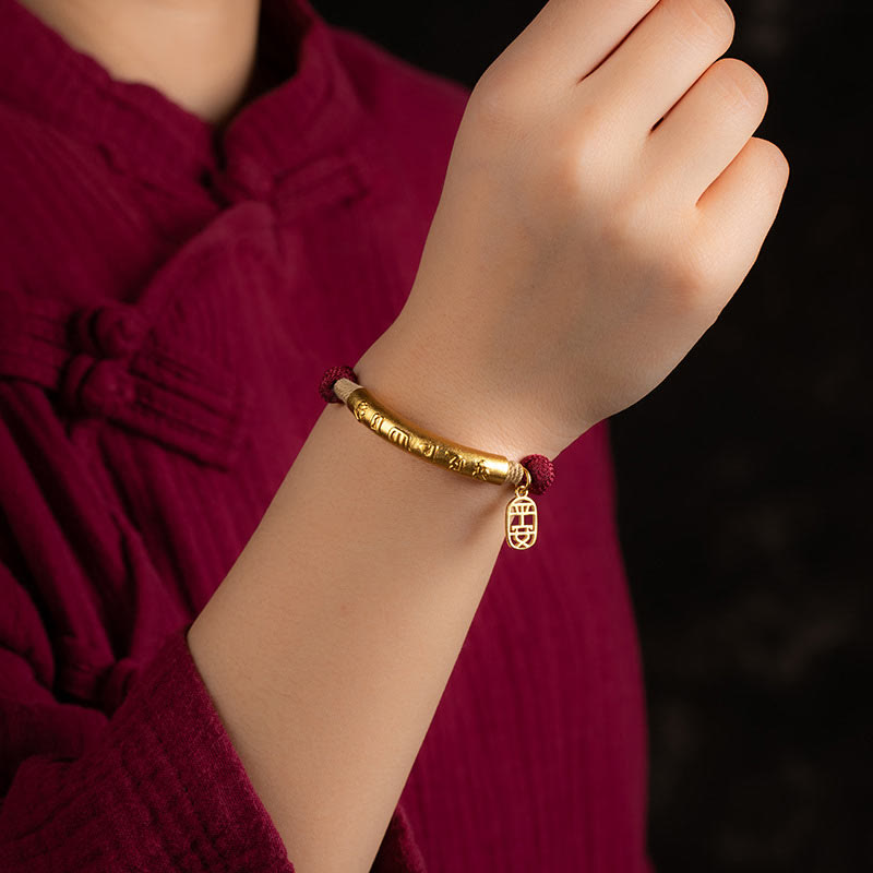 Nimara Ritual 999 Sterling Silver Tibet Handmade Om Mani Padme Hum Fu Character TopRank Character Luck Braided Bracelet