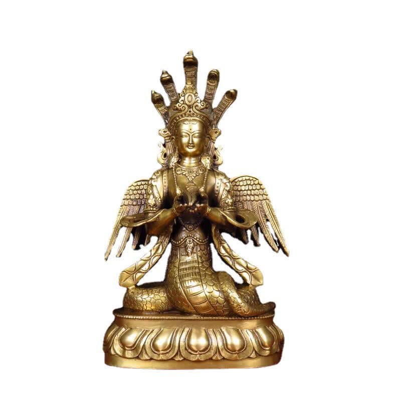 Nimara Ritual Bodhisattva Nuwa The Snake Fairy Protection Copper Statue Decoration