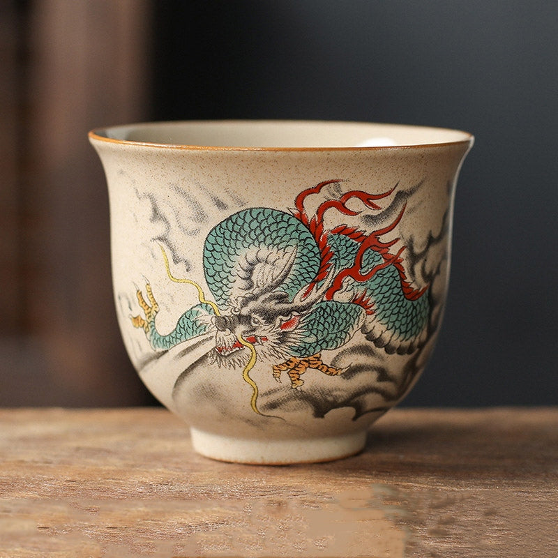 Nimara Ritual 12 Chinese Zodiac Ceramic Teacup Kung Fu Tea Cup 130ml