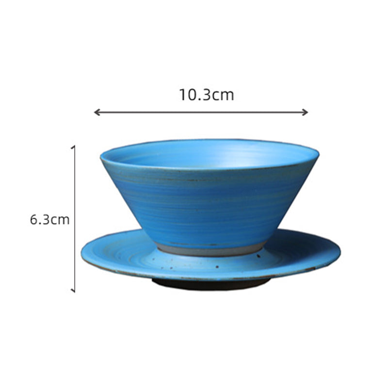 Nimara Ritual Planet Design Ceramic Coffee Mug Rough Pottery Tea Coffee Cup With Saucer
