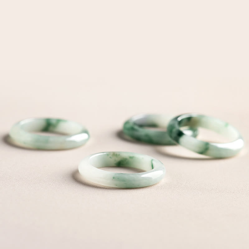 Nimara Ritual Natural Green Jade Luck Abundance Ring