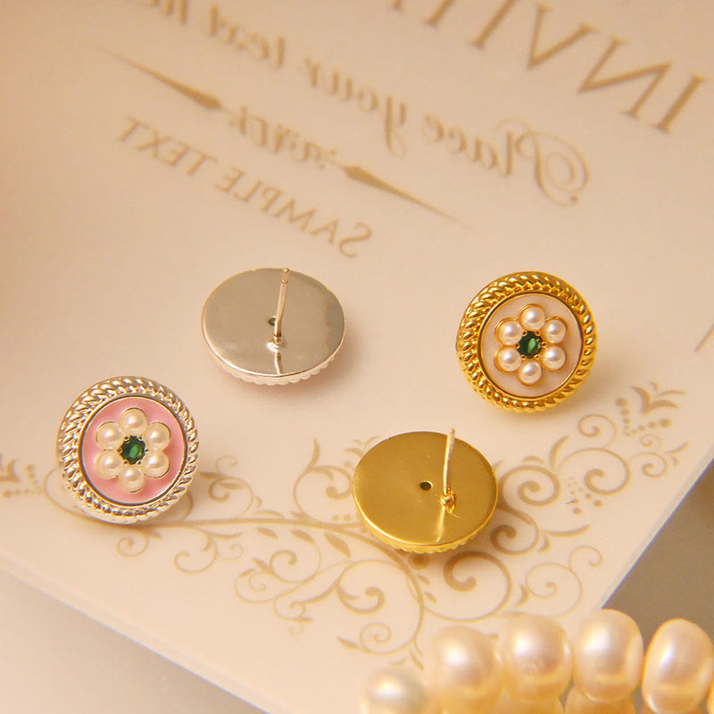 Nimara Ritual Enamel Flower Luck Earrings