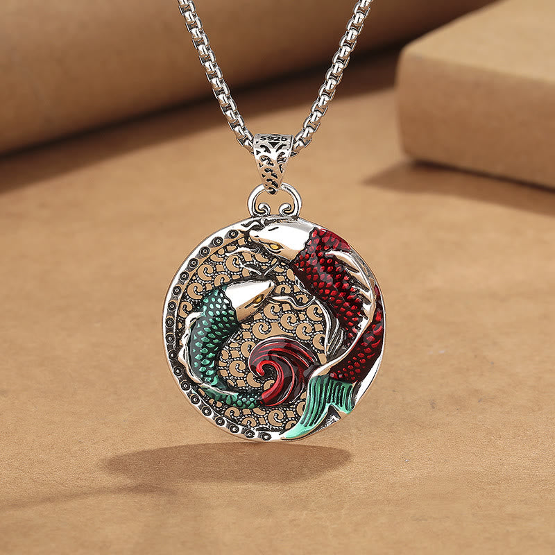 Nimara Ritual Tibetan Copper Koi Fish Healing Necklace