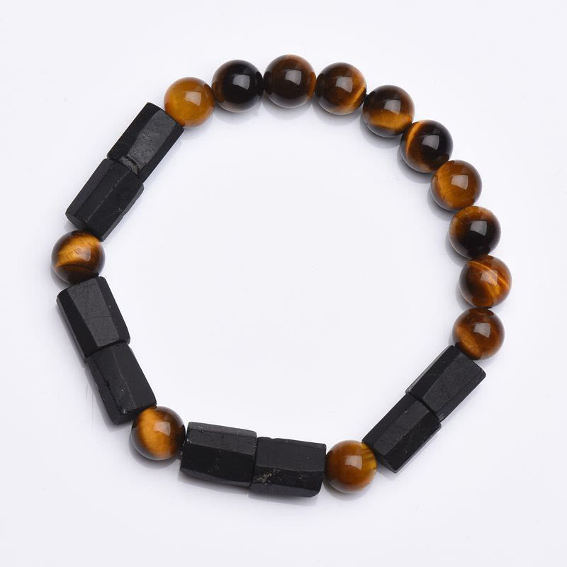 Nimara Ritual Natural Black Tourmaline Tiger Eye Positive Bracelet