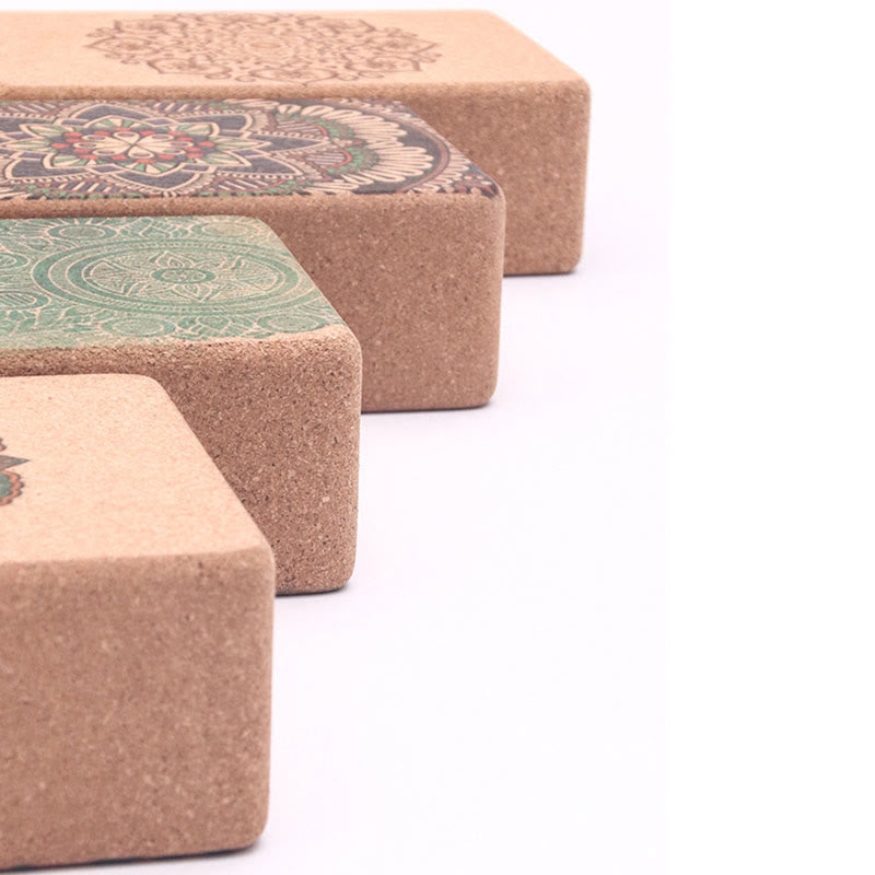 Nimara Ritual Tibetan Mandala Mindful Yoga Cork Block