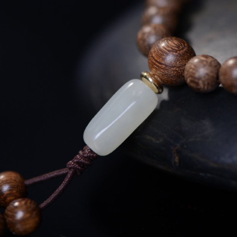 Nimara Ritual 108 Mala Beads Rosewood Jade Calm Bracelet