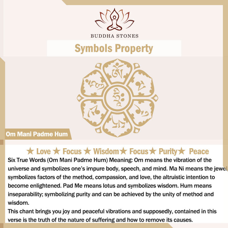 Nimara Ritual Handmade Tibetan Om Mani Padme Hum Carved Auspicious Amulet Double Wrap Rope Bracelet