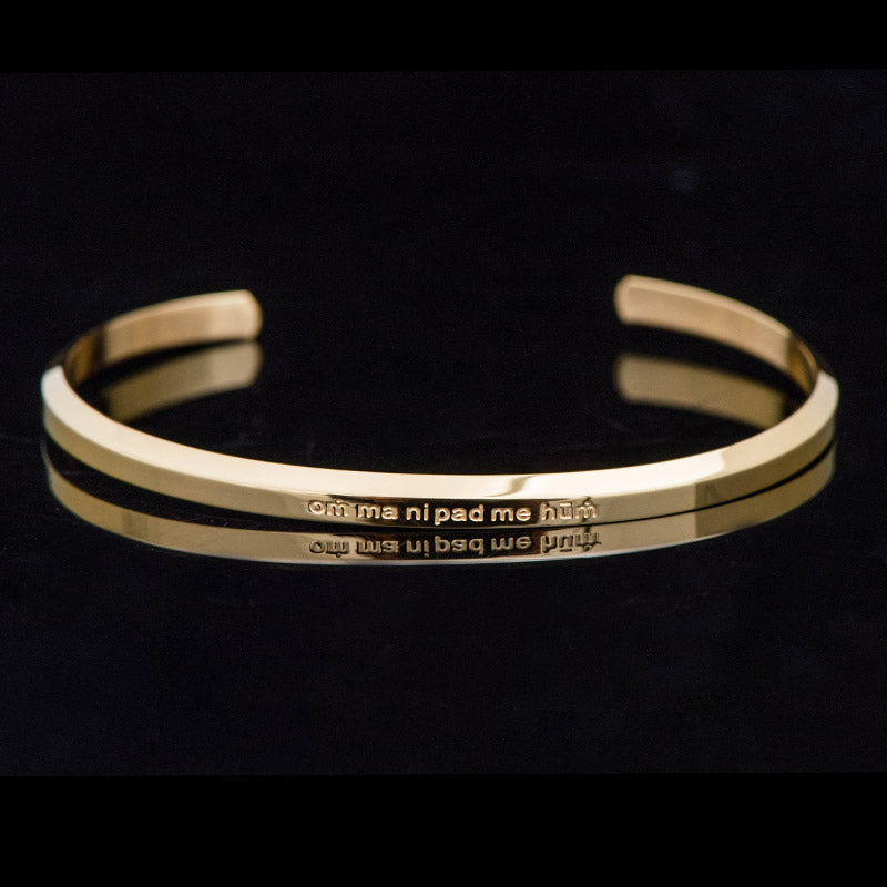 Nimara Ritual Six True Words Engraving Titanium Steel Blessing Protection Bracelet