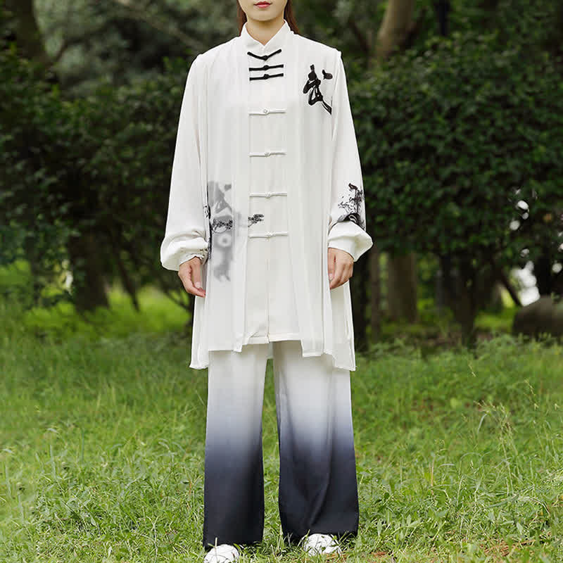 Nimara Ritual 3Pcs Yin Yang Tree Tai Chi Spiritual Zen Practice Meditation Prayer Uniform Unisex Clothing Set