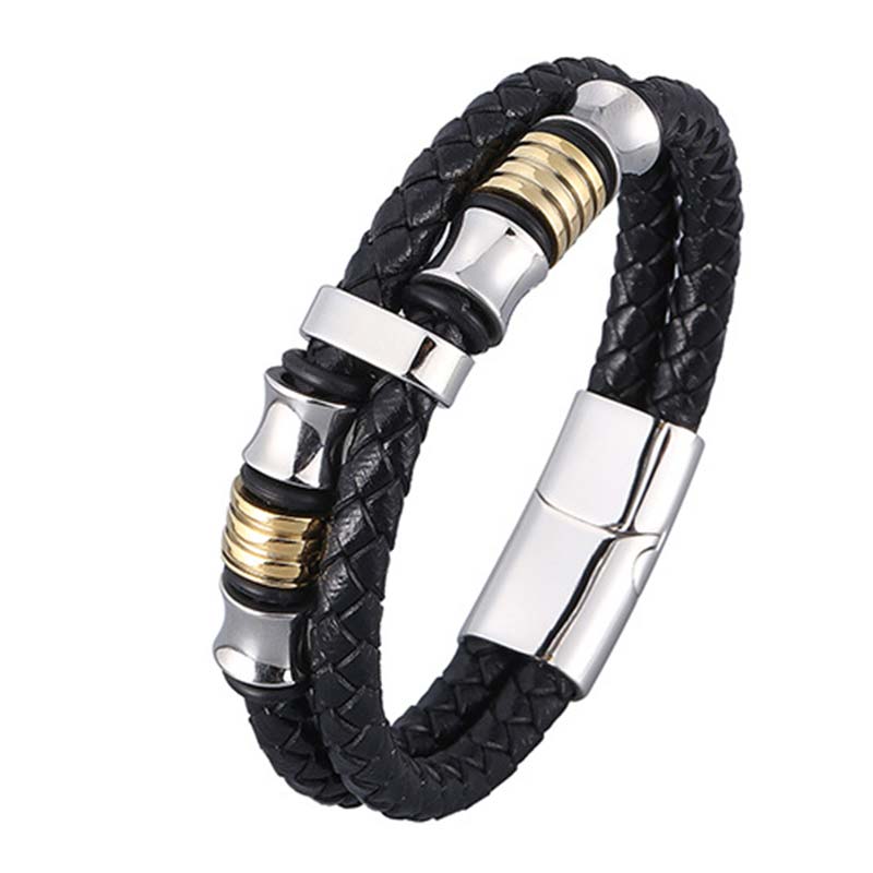 Nimara Ritual Layered Leather Weave Fortune Bracelet