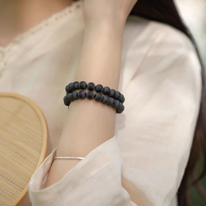 Nimara Ritual Tibetan Double Layer Cypress Bodhi Lotus Healing Bracelet