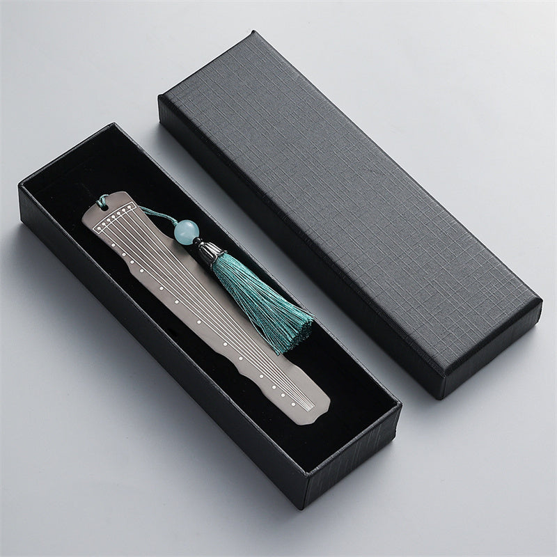 Nimara Ritual Classical Musical Instruments Pipa Guzheng Guqin Ruan Metal Bookmarks Tassel With Gift Box