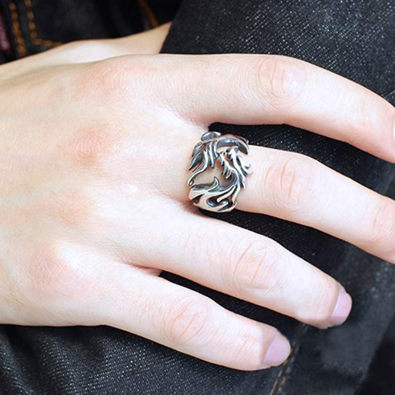 Nimara Ritual Dragon Pattern Protection Strength Adjustable Ring