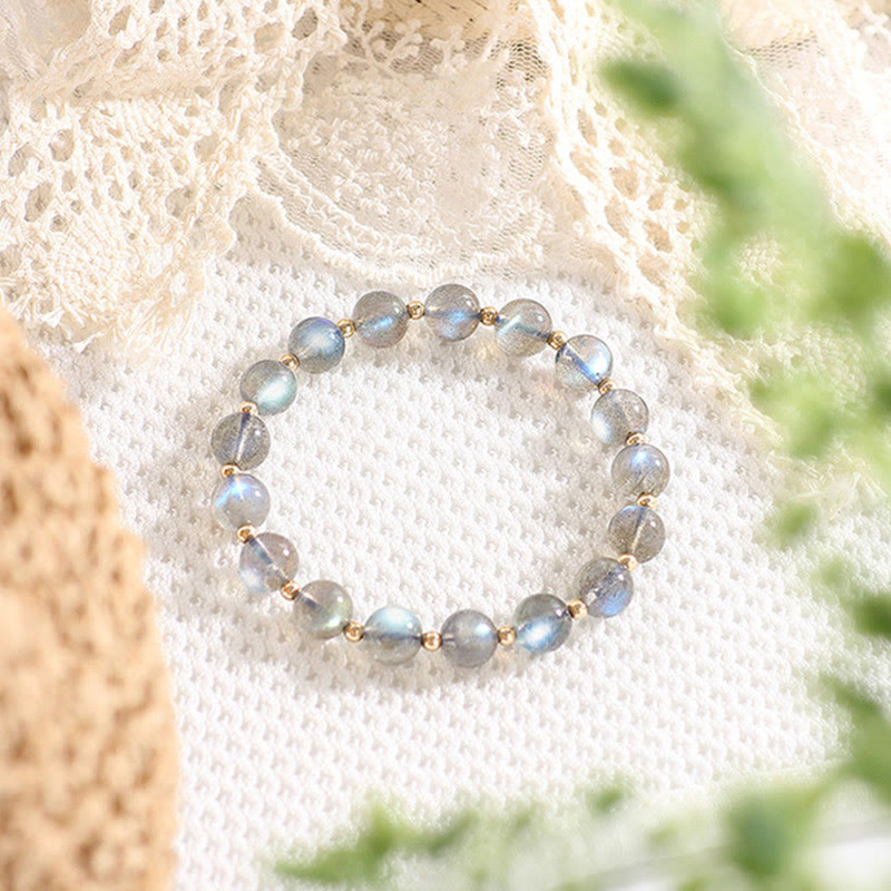 Nimara Ritual 14k Gold Plated Natural Moonstone Healing Love Bracelet
