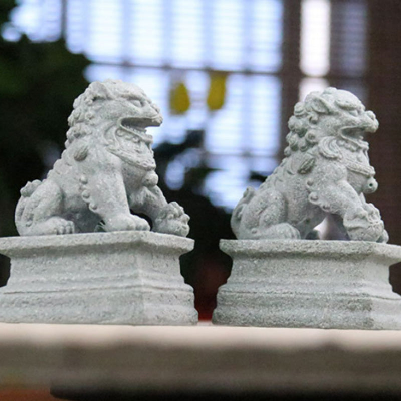 Nimara Ritual Lion Fu Foo Dogs Elephant Ward Off Evil Blessing Home Decoration